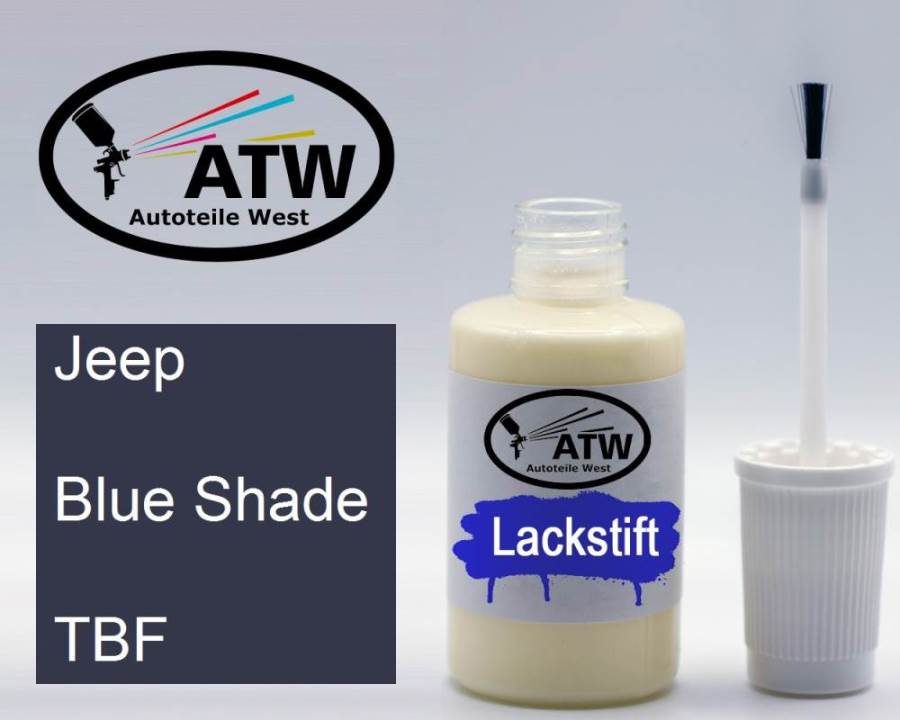 Jeep, Blue Shade, TBF: 20ml Lackstift, von ATW Autoteile West.